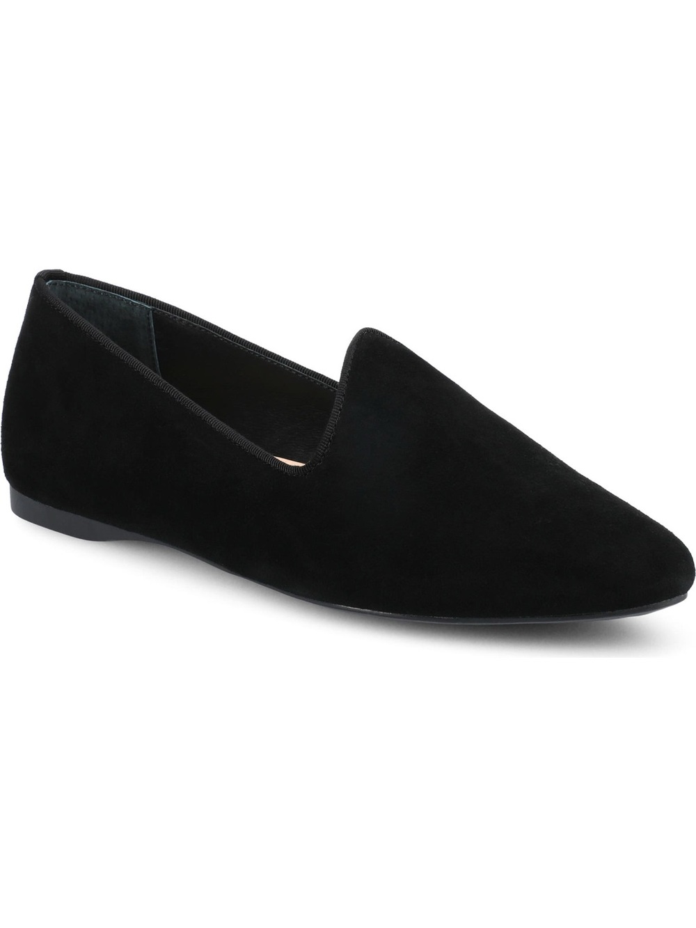 Birdies Black Suede Flats Pointed Loafers size 8
